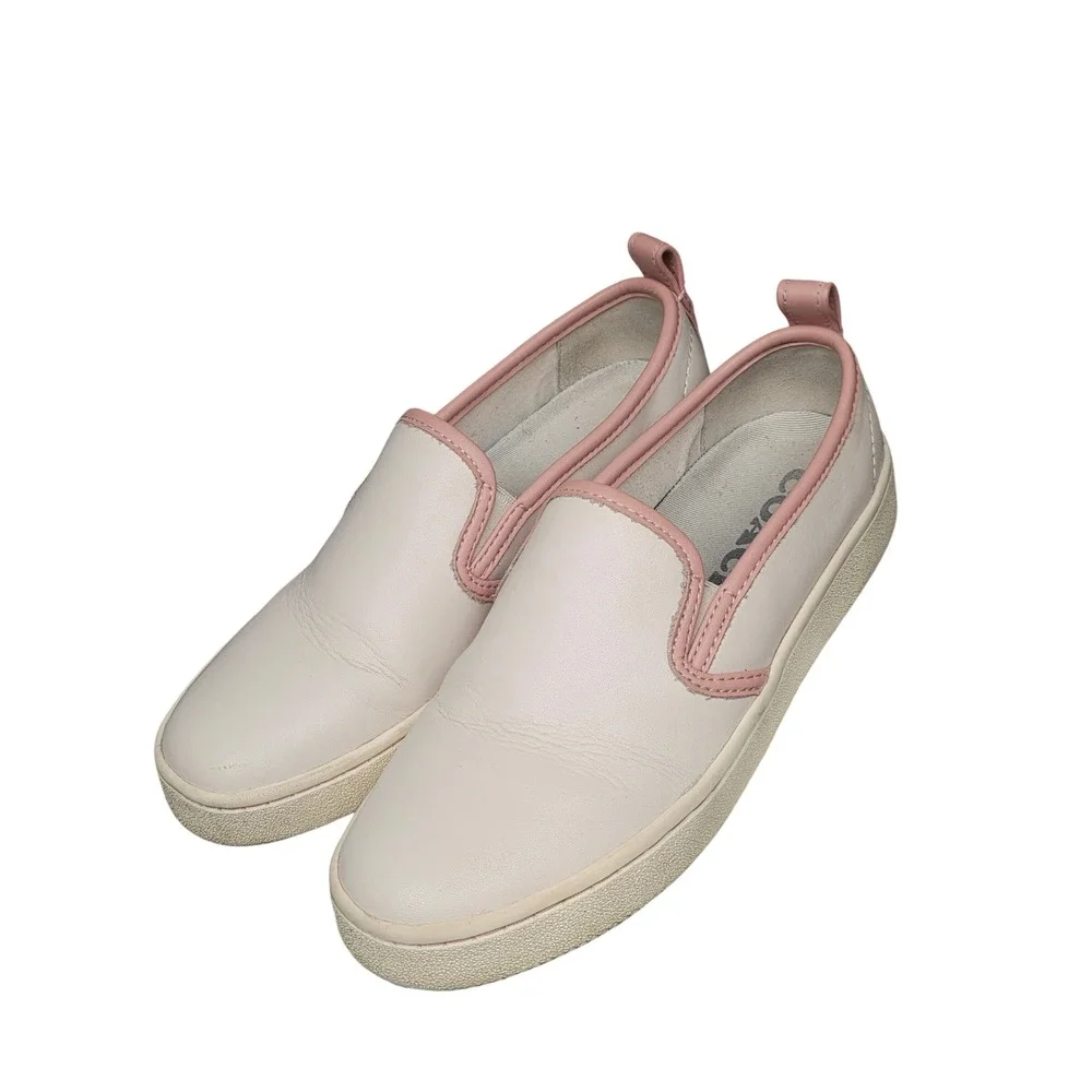 Coach Slip On Sneaker 7B Cream Pink Leather G5310 Platform Casual Preppy Luxury